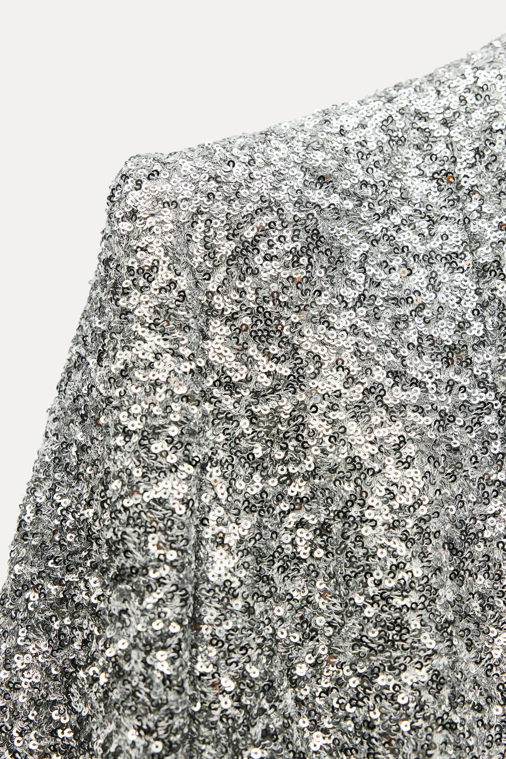 SEQUIN BLAZER - Zara фото 6