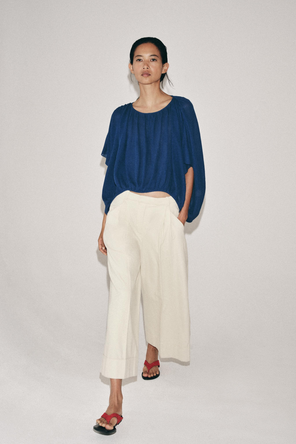 JERSEY GLOBO PUNTO / Azul / ?ndigo - Zara фото 8