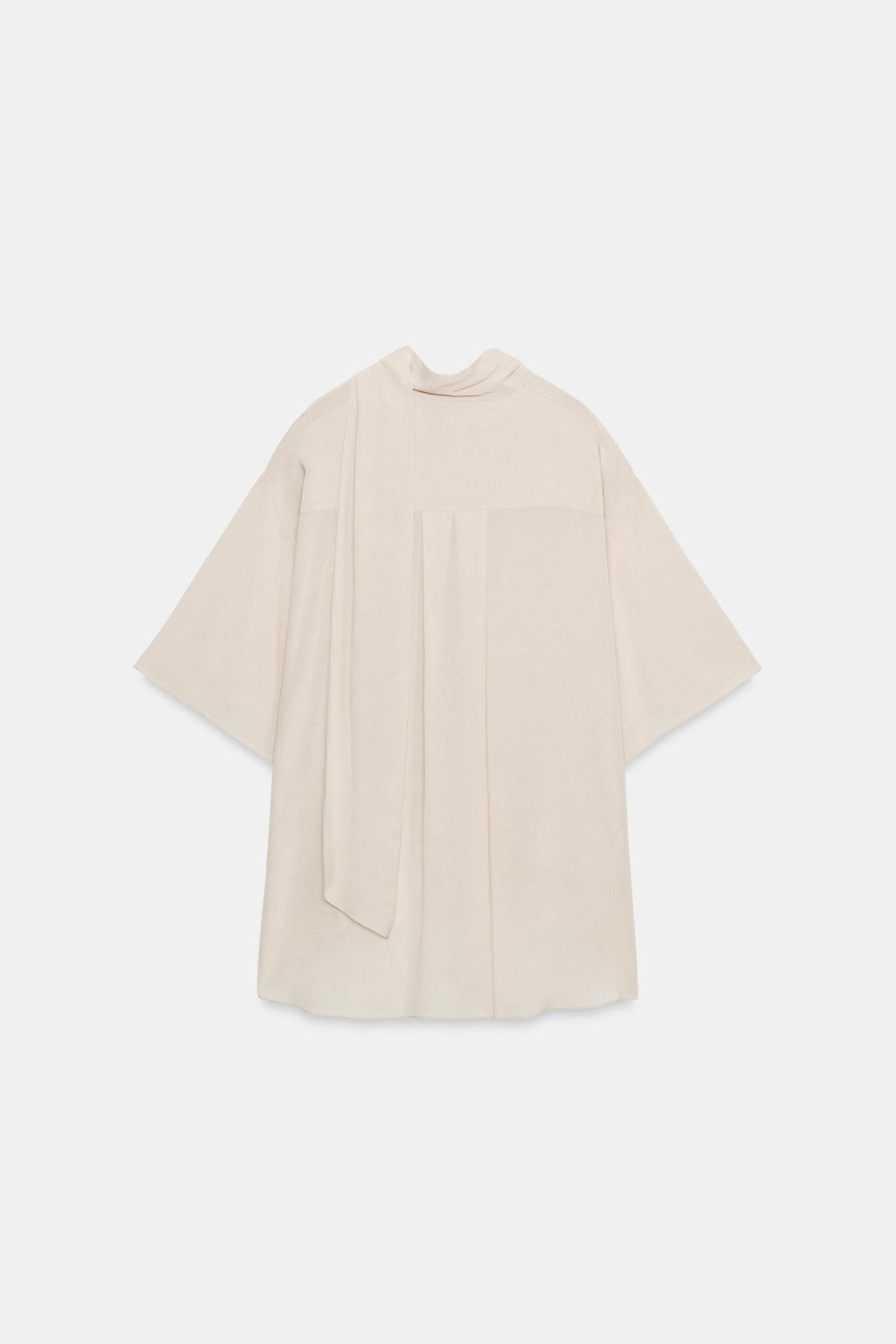 CAMISA FLUIDA LAZADA ZW COLLECTION / Beige - Zara фото 9