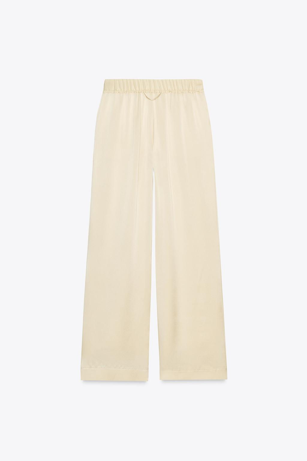 ZW COLLECTION 100% SILK PYJAMA TROUSERS - Zara фото 3