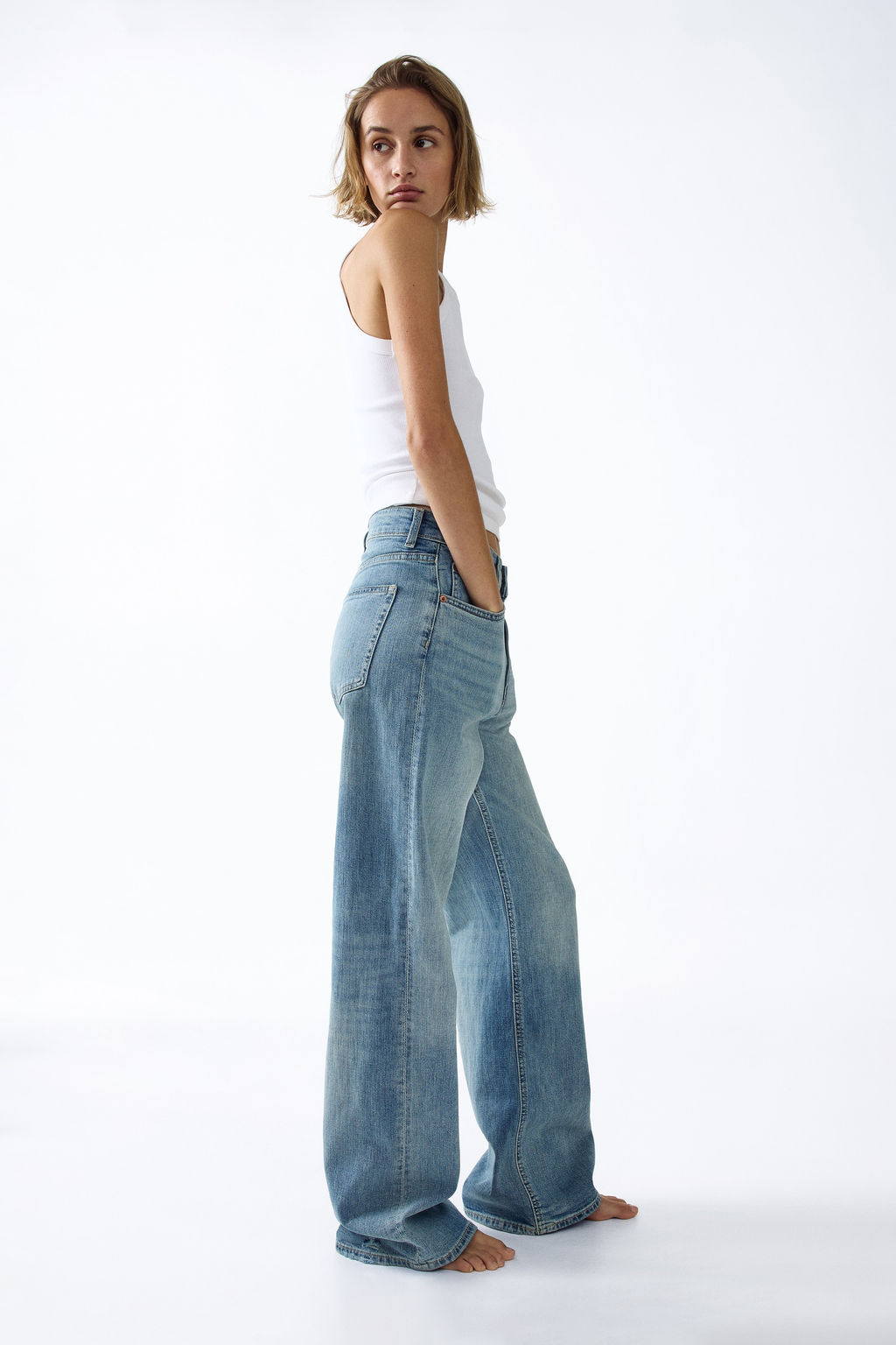 Wide High Waist Jeans - H&m фото 21