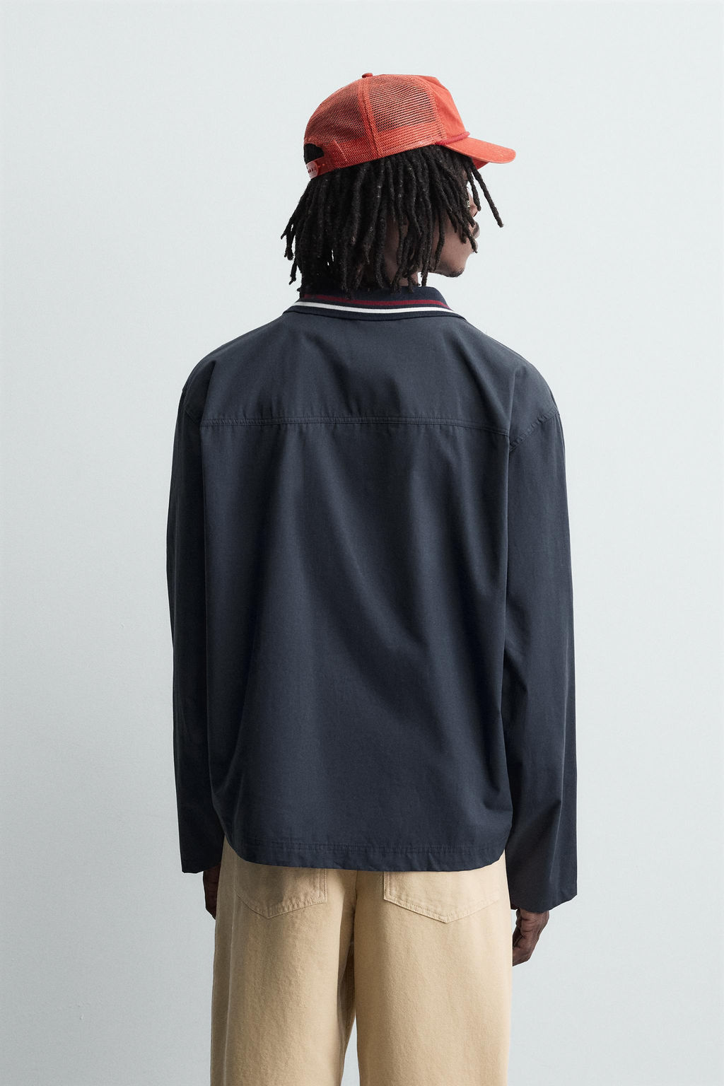 EMBROIDERED RIBBED COLLAR SHIRT - Zara фото 3