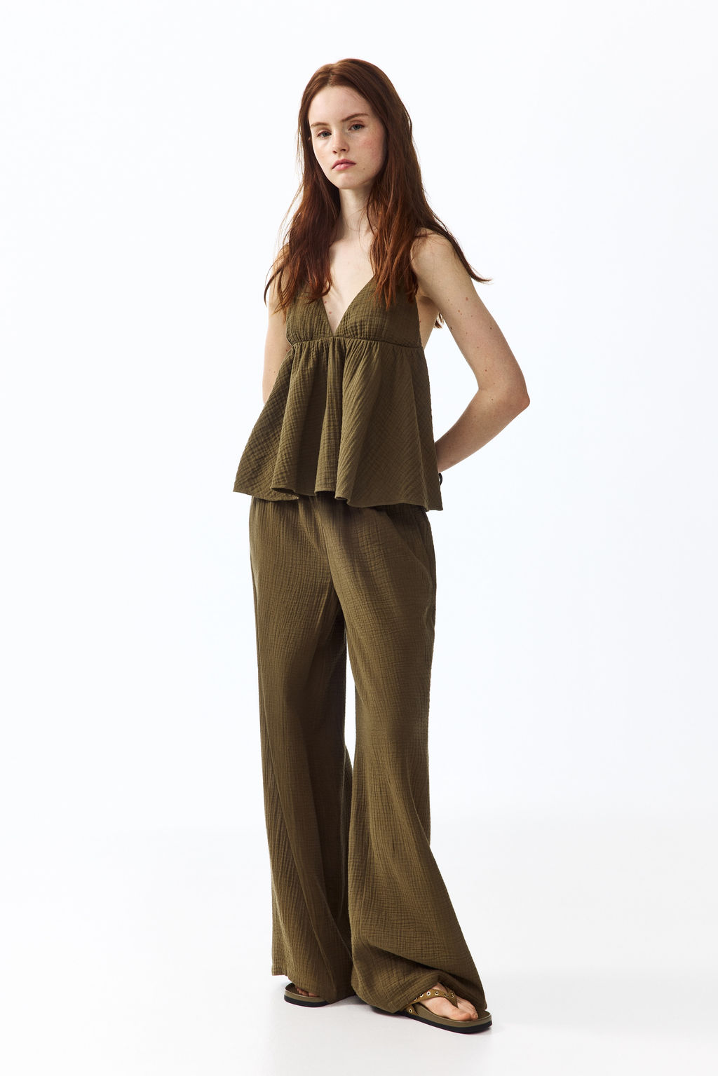 Cotton halterneck top - H&m фото 8