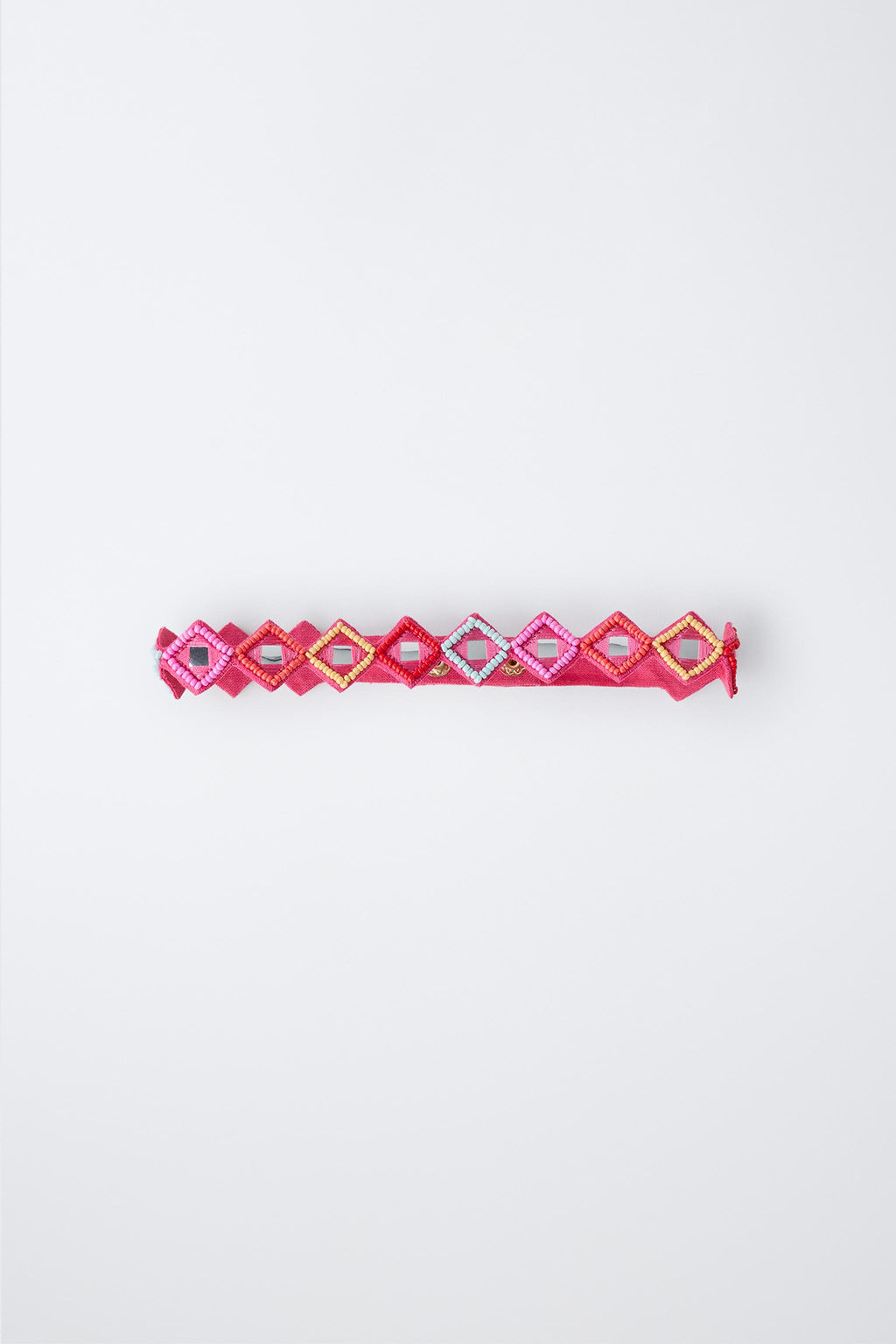 CHOKER ABALORIOS Y ESPEJOS / Fucsia - Zara фото 4