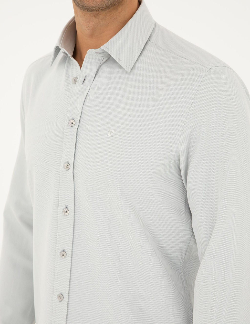 Gri Slim Fit Arm_rl_ Uzun Kollu G_mlek