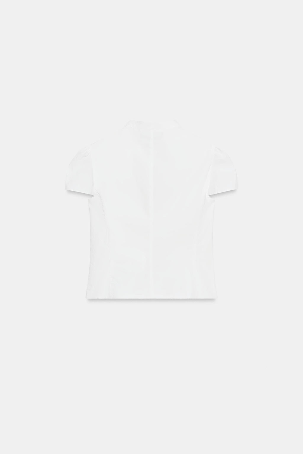 CAMISA POPEL?N ABERTURA LAZADAS / Blanco - Zara фото 5