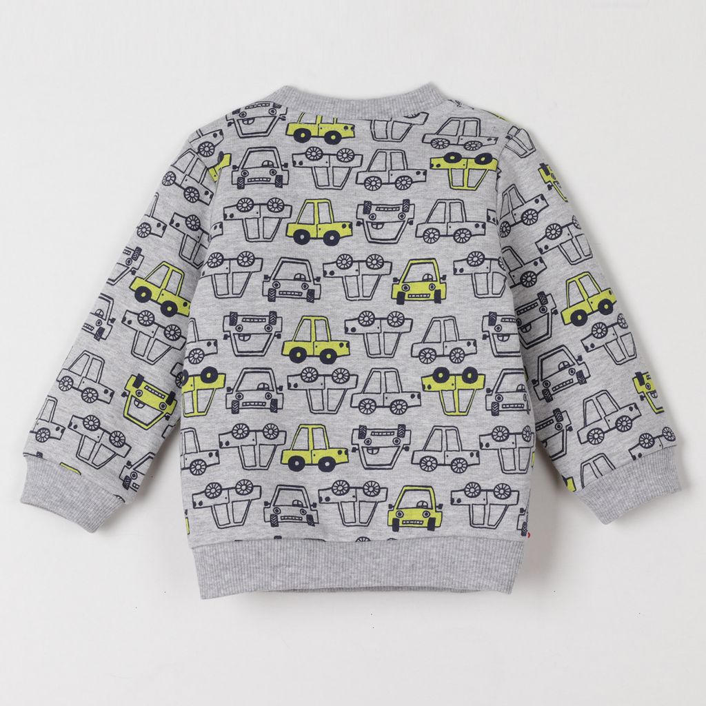 CRB wear/CSNB 62672-11 Джемпер для мальчика, светло-серый меланж/Ex.Cherubino  фото 3