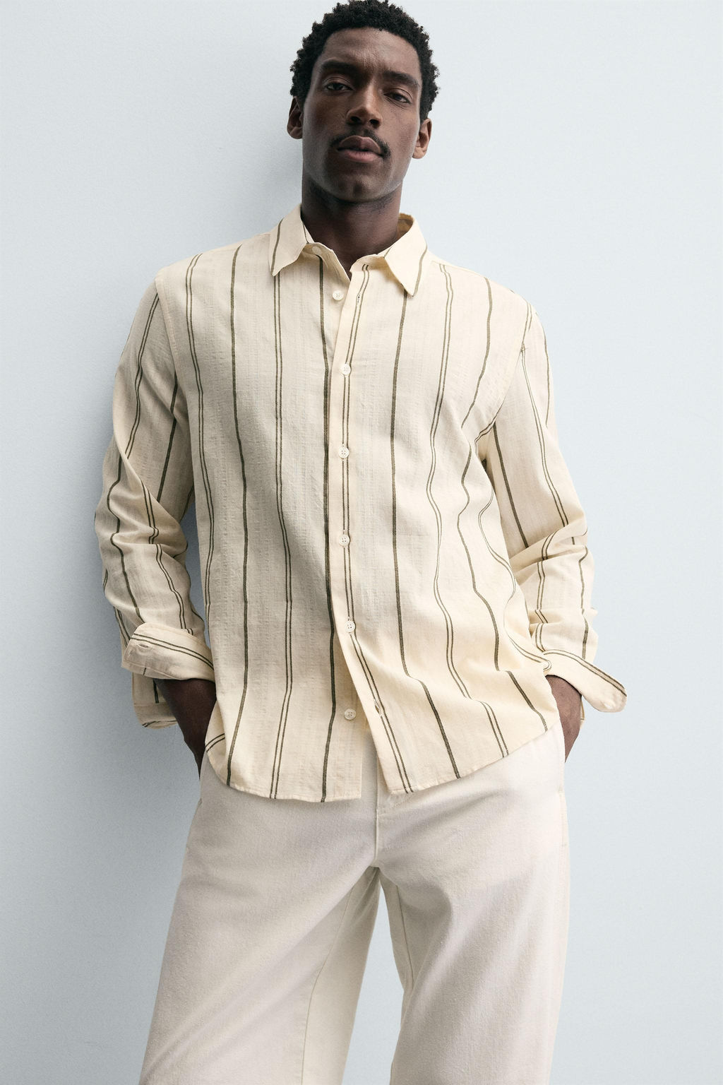 STRIPED JACQUARD SHIRT - Zara фото 6