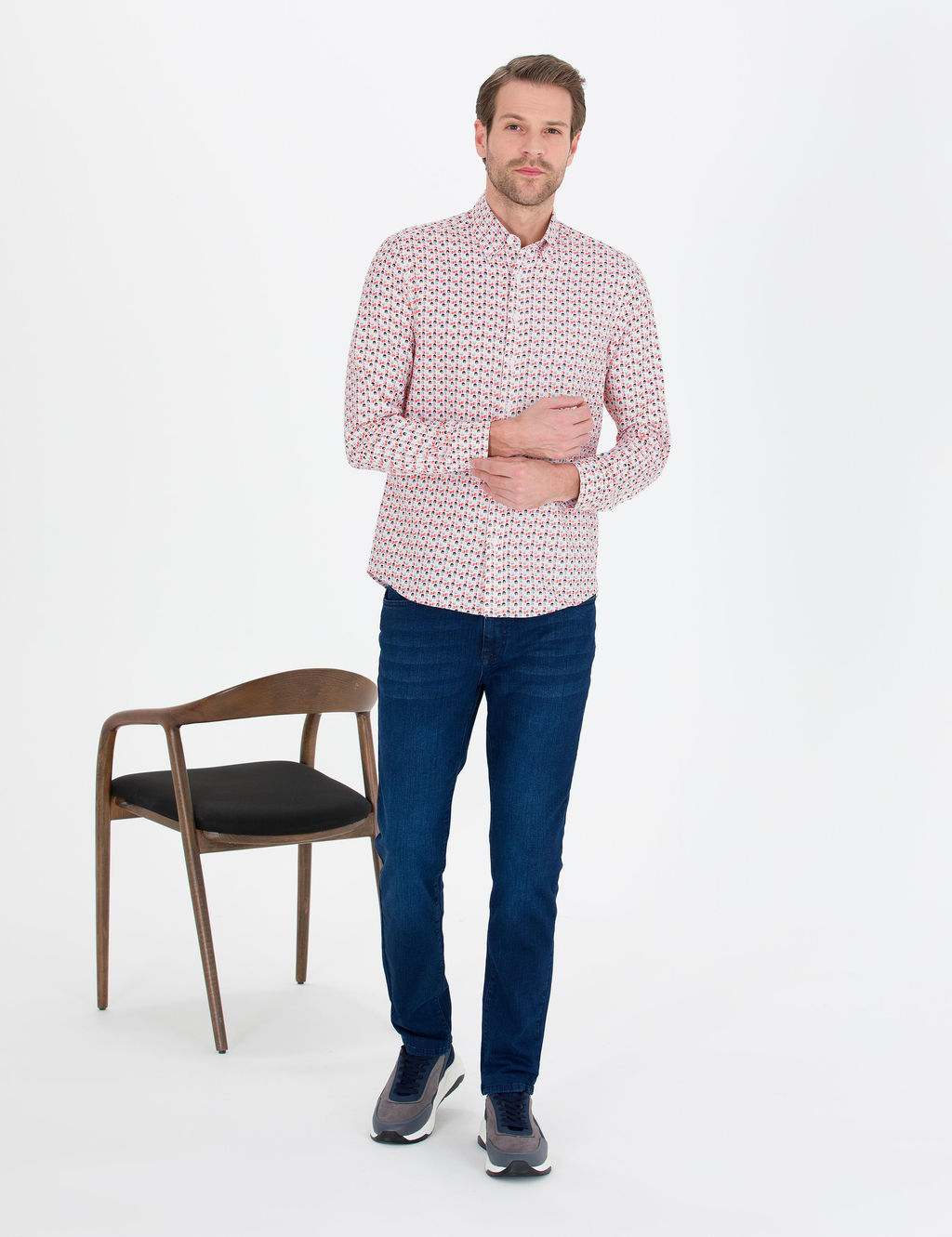 Рубашка Pierre Cardin Slim Fit с длинным рукавом