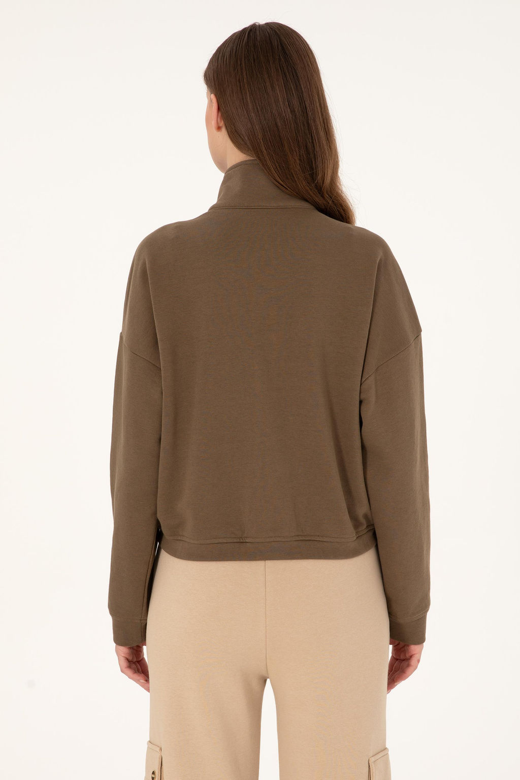 Женский свитшот цвета хаки Неожиданная скидка в корзине - U.s. polo assn фото 5