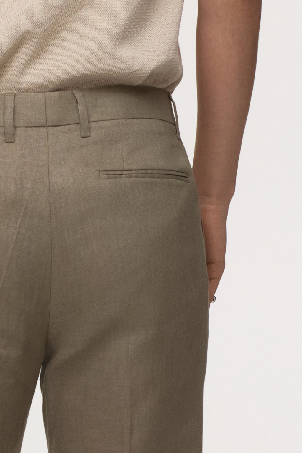 Pantal?n de traje en lino Slim Fit - H&m фото 10