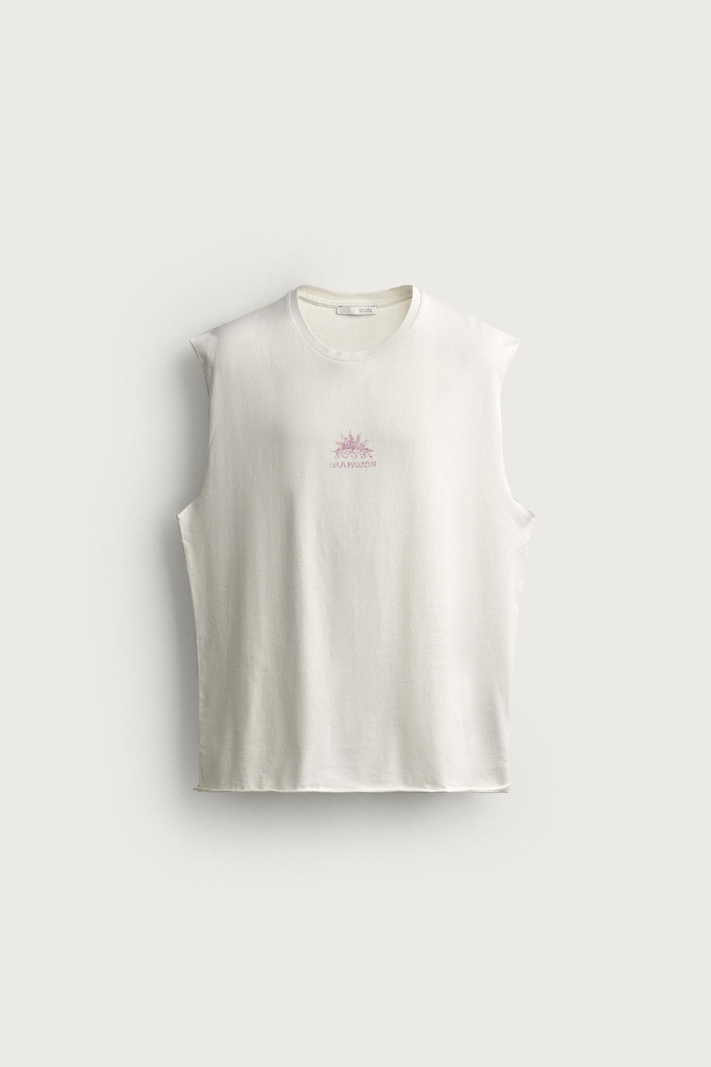 CAMISETA TANK ESTAMPADO LAVADO / Blanco roto - Zara фото 7