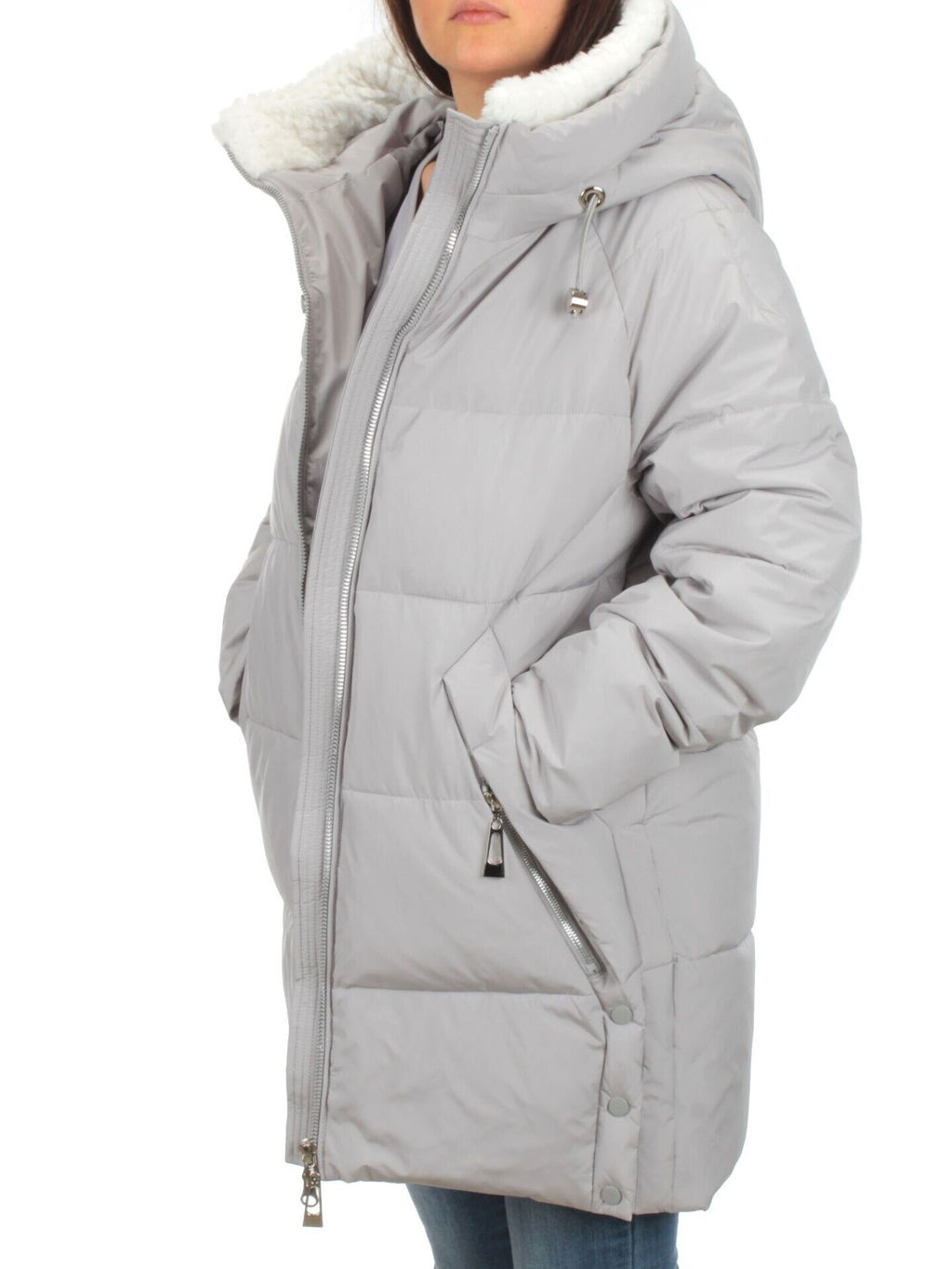 Y23-868 GRAY Куртка зимняя женская (тинсулейт) - Fashion фото 9