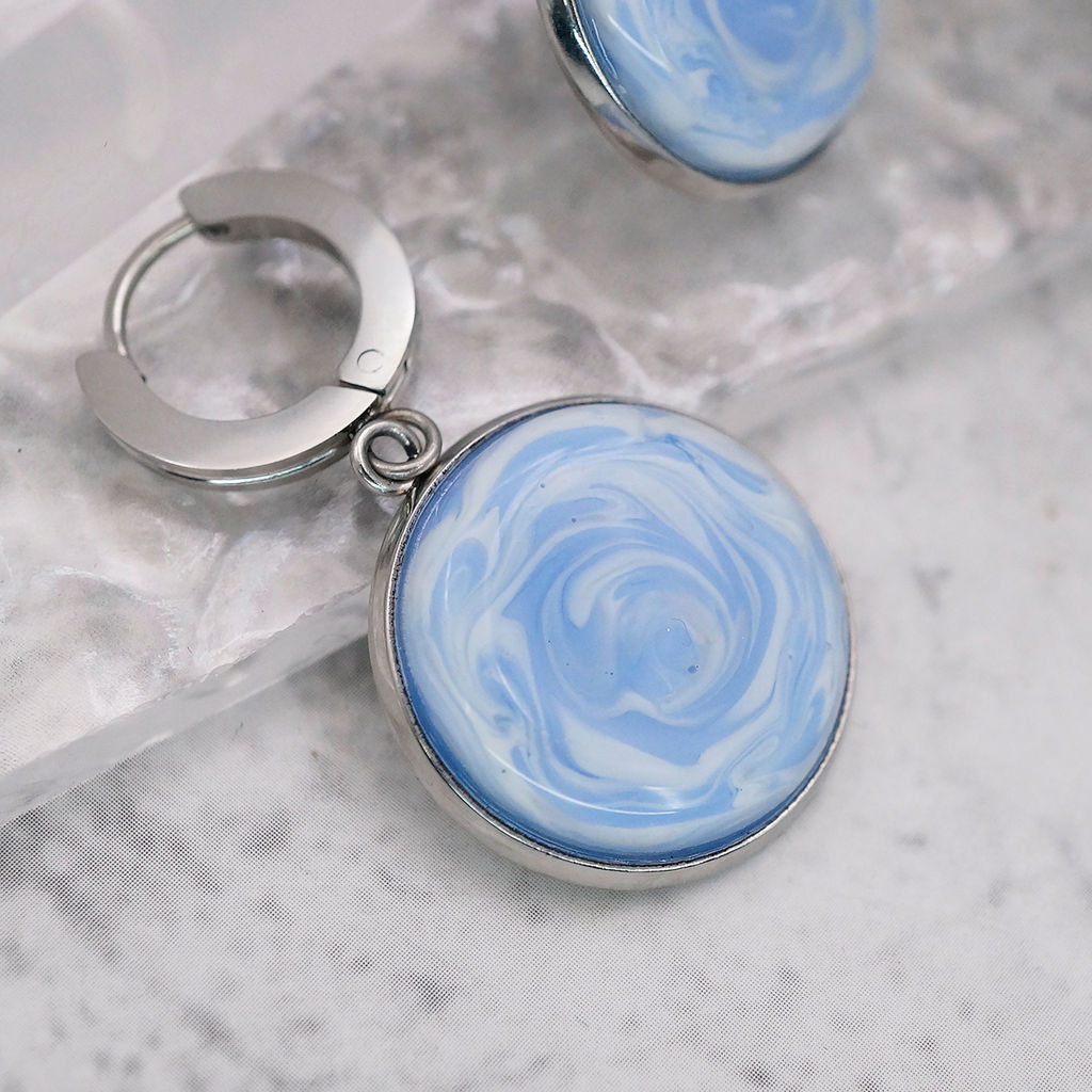 Серьги из муранского стекла PINK CLOUD LS3523 - Vloes фото 3