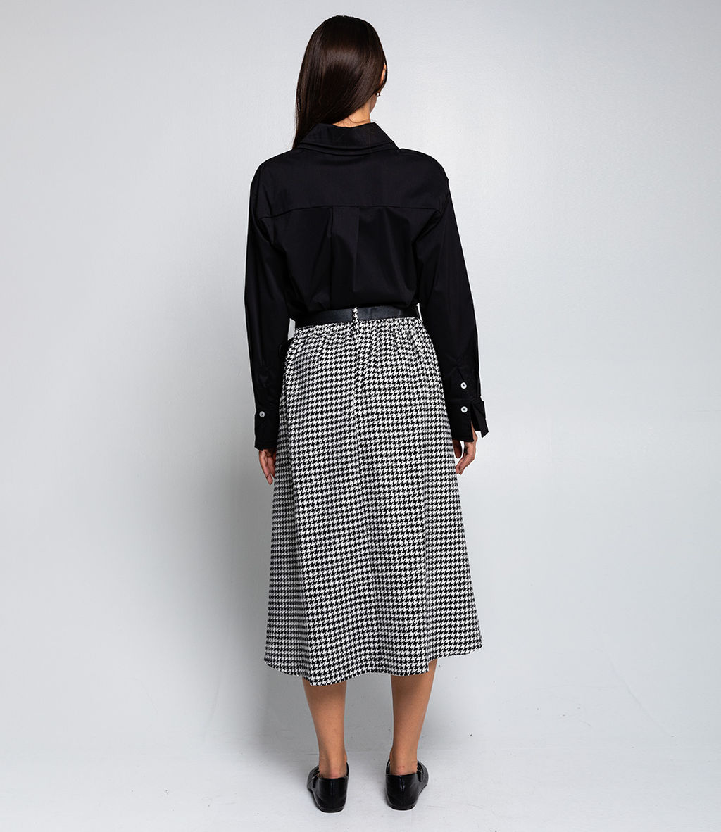 Юбка #КТ637 (1), чёрный,белый