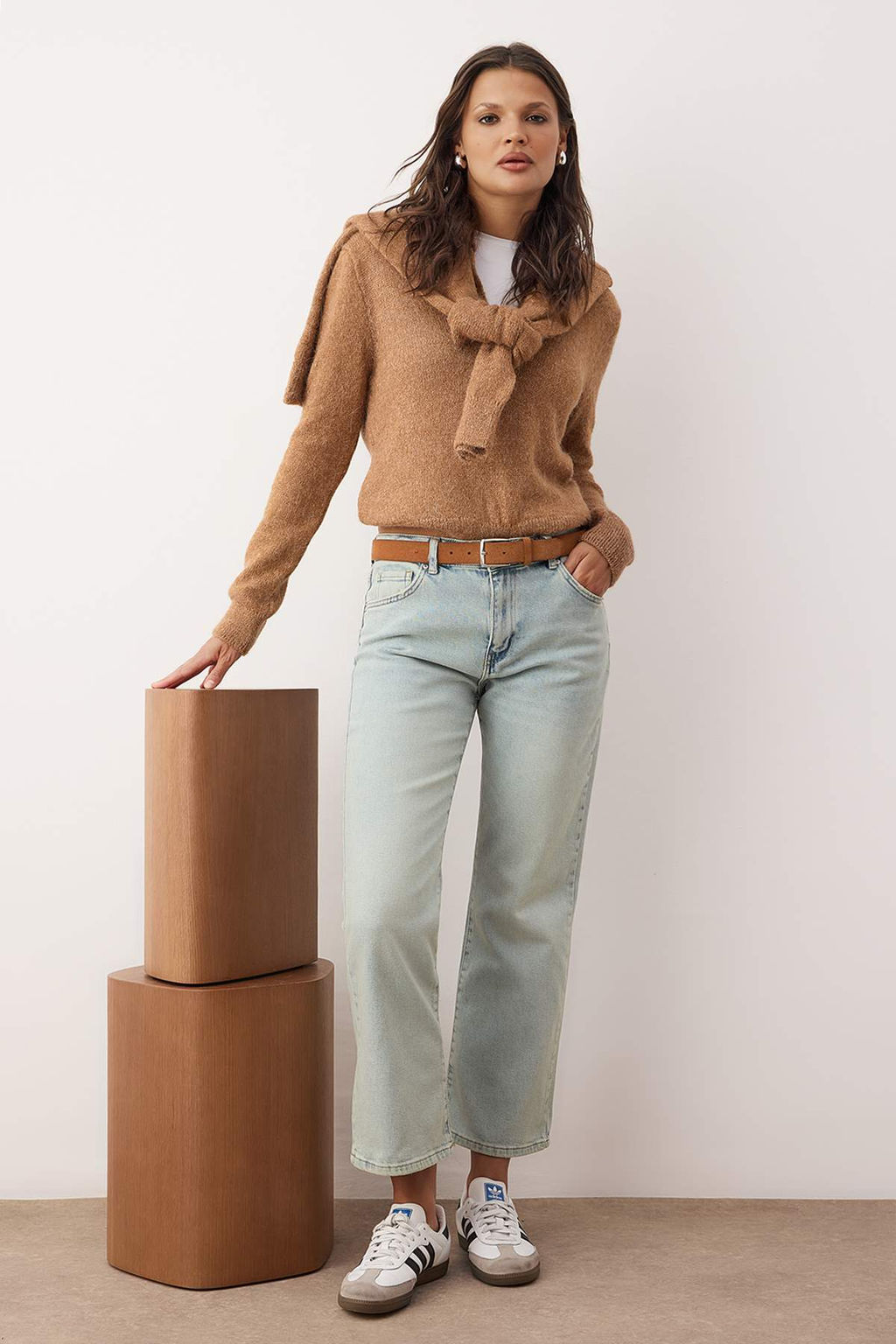 Ac?k Mavi Normal Bel Comfort Bootcut Straight Jeans TWOAW26JE00143