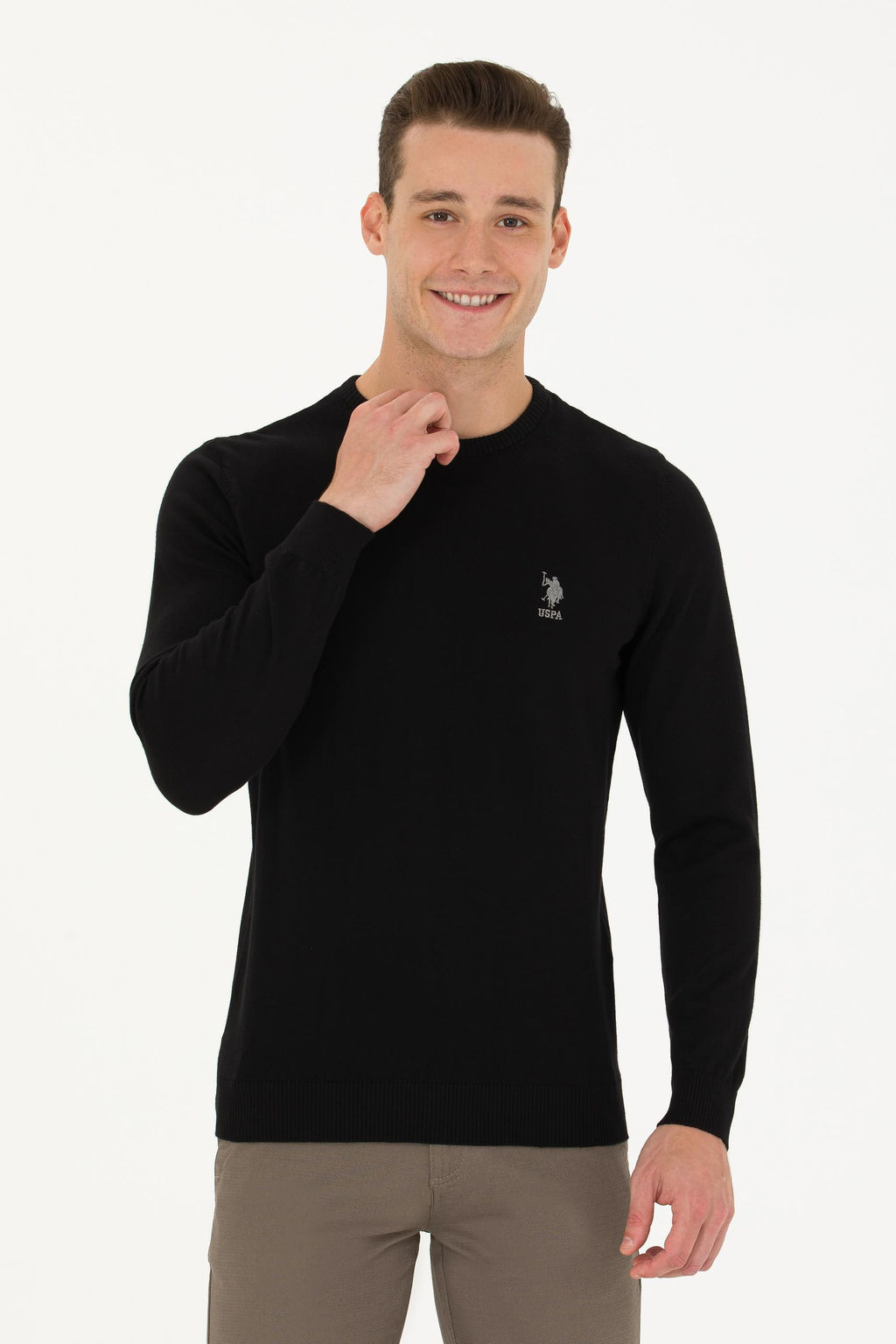 Мужской черный базовый свитер - U.s. polo assn фото 8