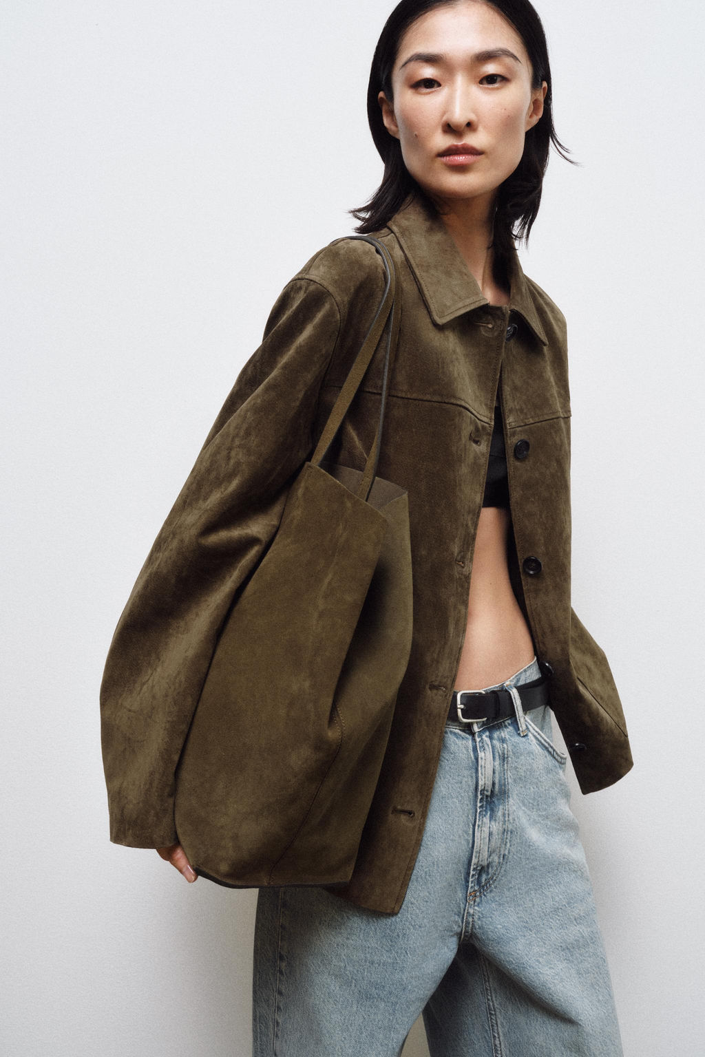 SUEDE LEATHER JACKET WITH POCKETS ZW COLLECTION LIMITED EDITION - Zara фото 10