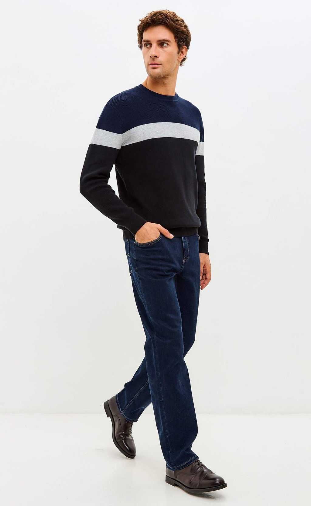 Джинсы F421-0170W d.blue