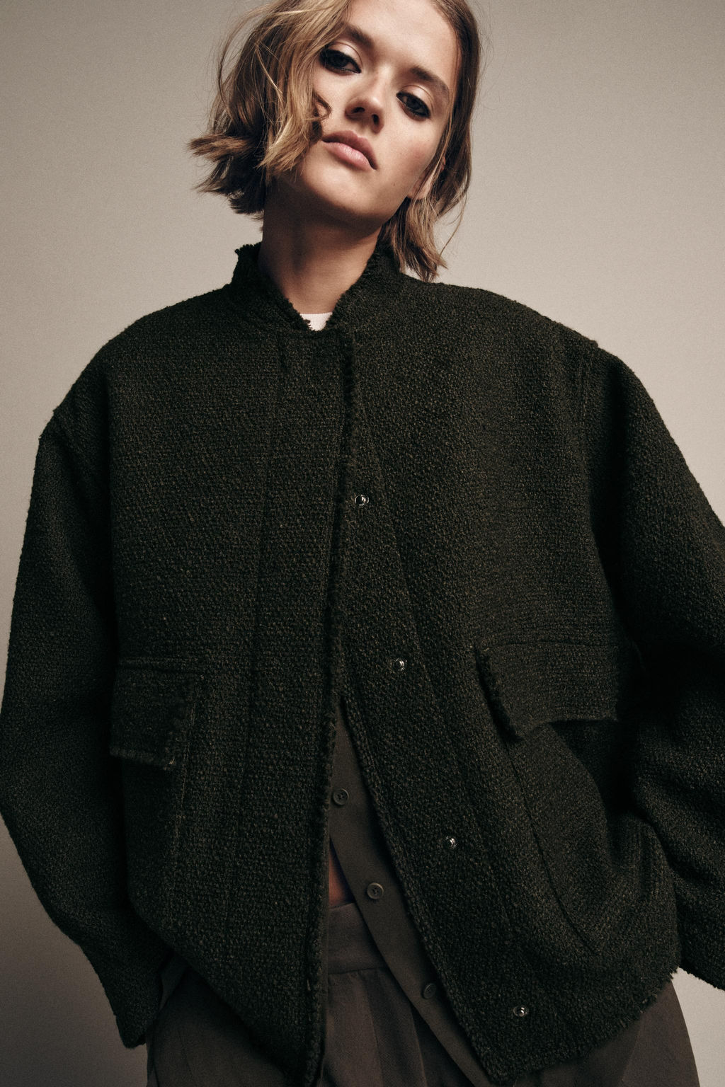 TEXTURED WOOL BLEND JACKET ZW COLLECTION - Zara фото 8
