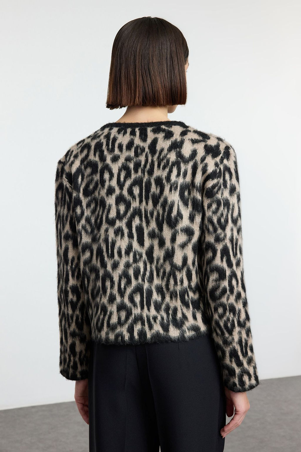 Kahverengi Leopar Desenli Triko H?rka TWOAW25HI00378