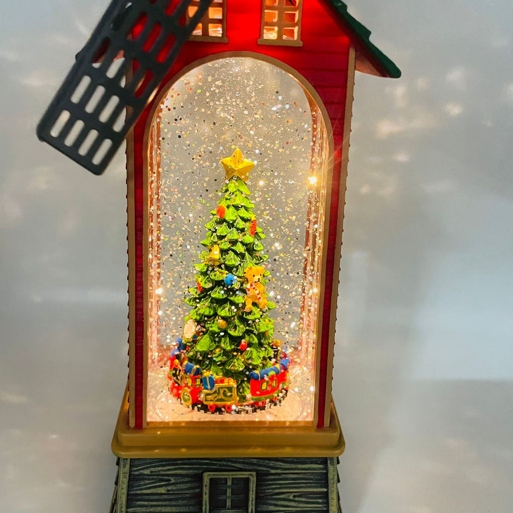 Новогодний декор Мельница стекло - Елка 28 см (арт. WDL-23023B) - Ип лебедев о.ю фото 3