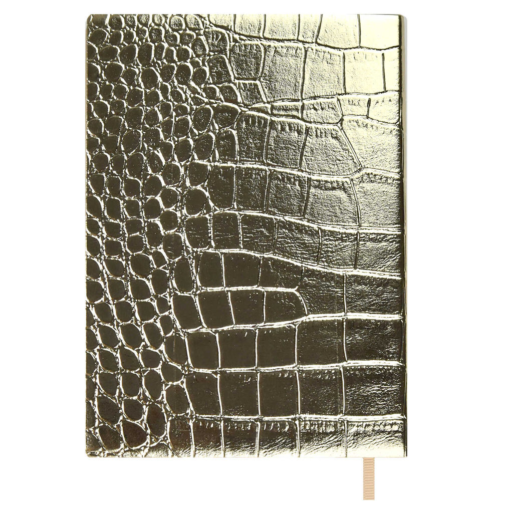 Ежедневник недатированный ESCALADA, А6+, 160 л., арт. 64220/ 20 КРОКО МЕТАЛЛИК ЗОЛОТОЙ  фото 11