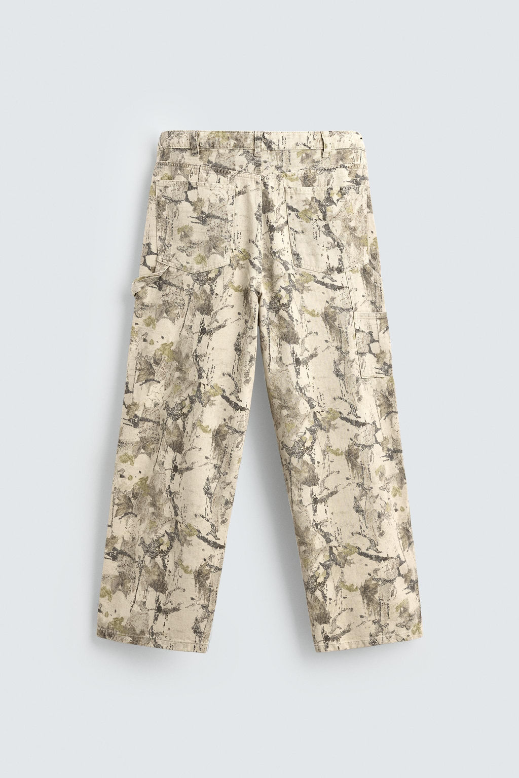 CARPENTER BALLOON FIT TROUSERS ABSTRACT PRINT - Zara фото 8