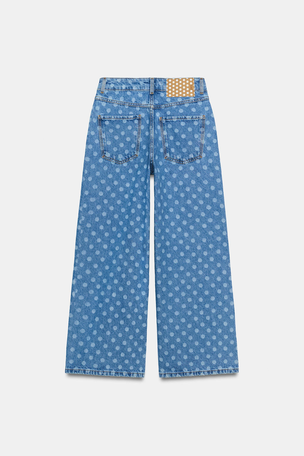 JEANS Z1975 CULOTTE TIRO ALTO LUNARES / Azul medio - Zara фото 9