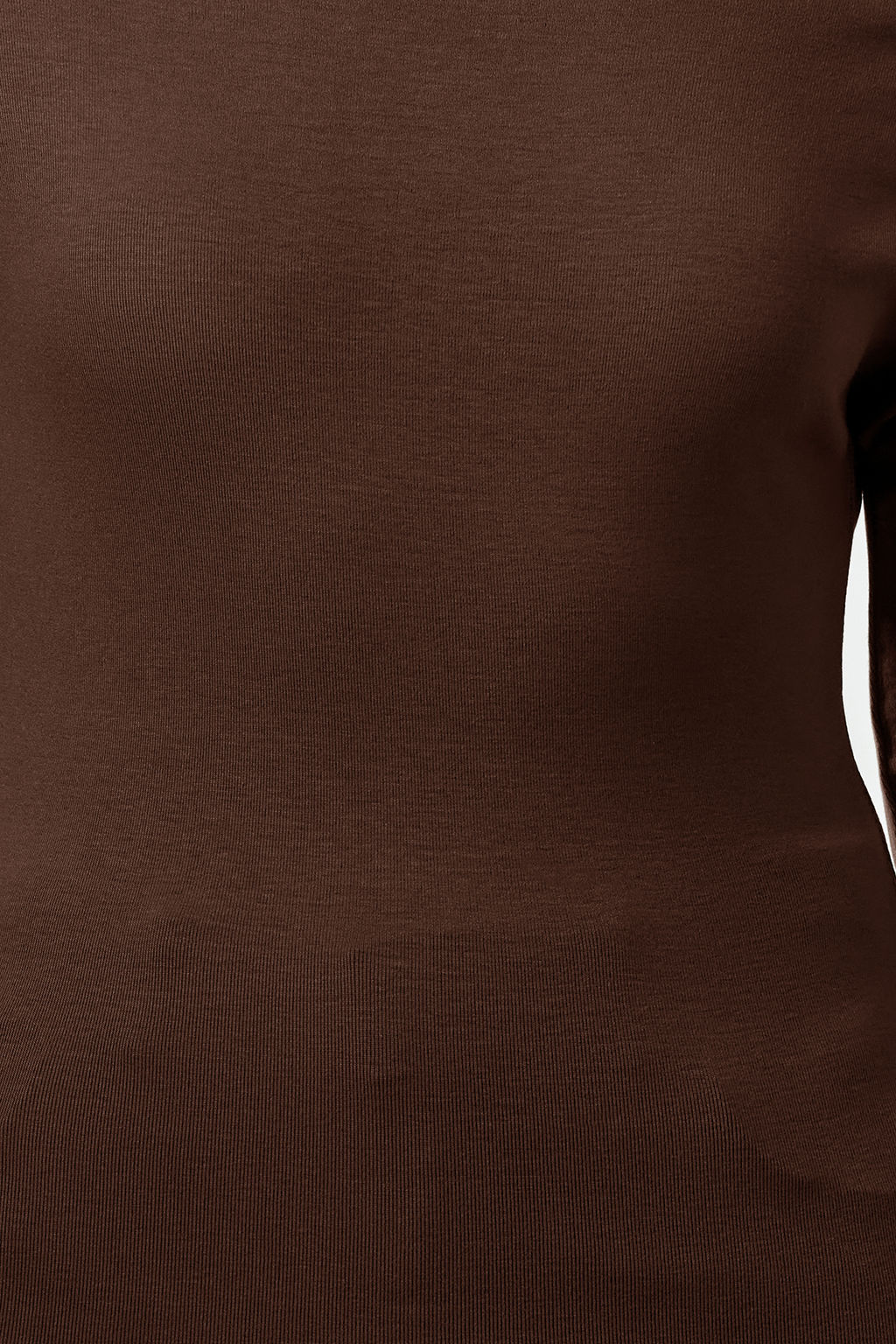 Kahverengi Duz Premium Yumusak Kumasl? Fitted/Vucuda Oturan Kay?k Yaka Orme Bluz TWOAW24BZ00227