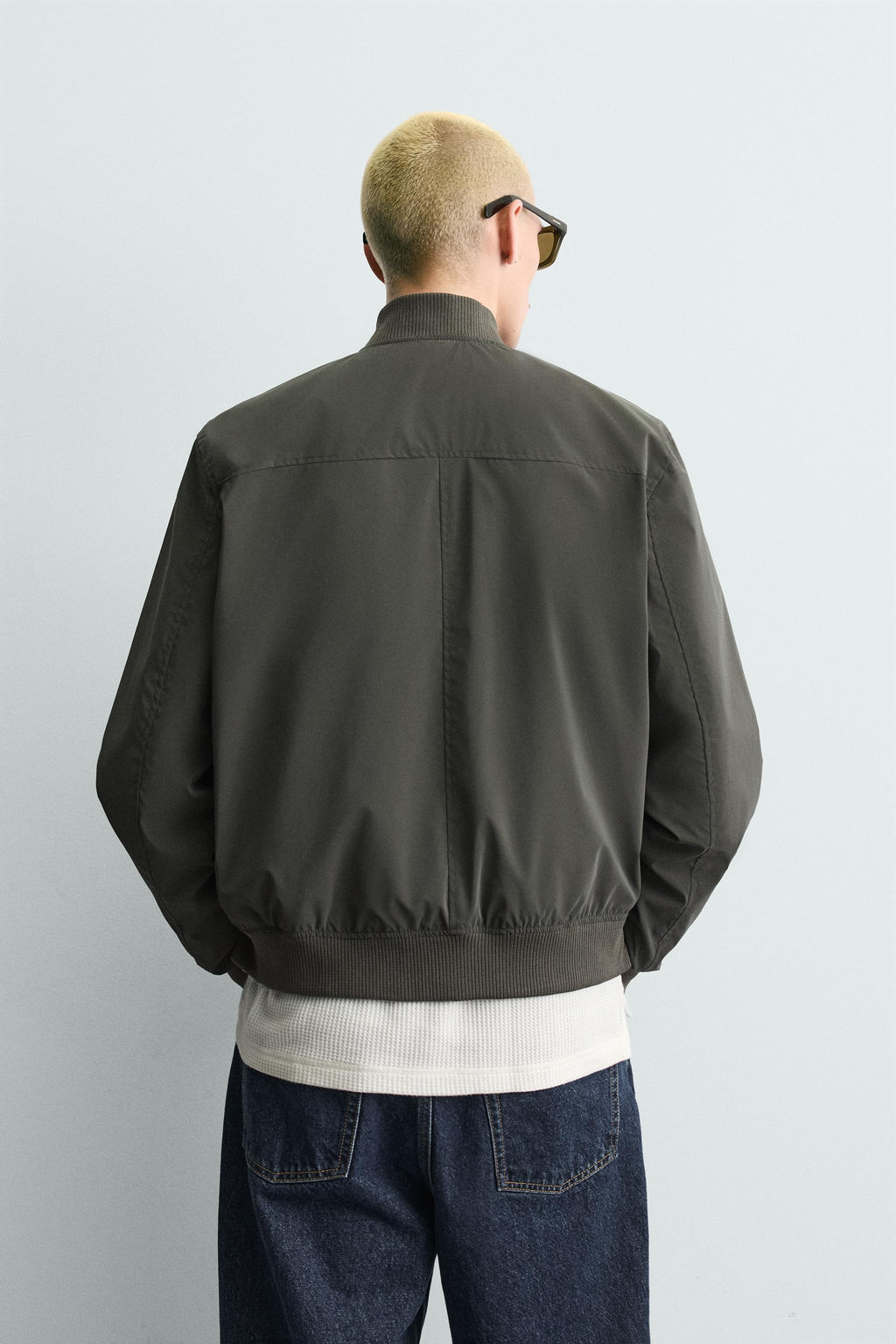 CAZADORA BOMBER T?CNICA / Verde gris - Zara фото 3