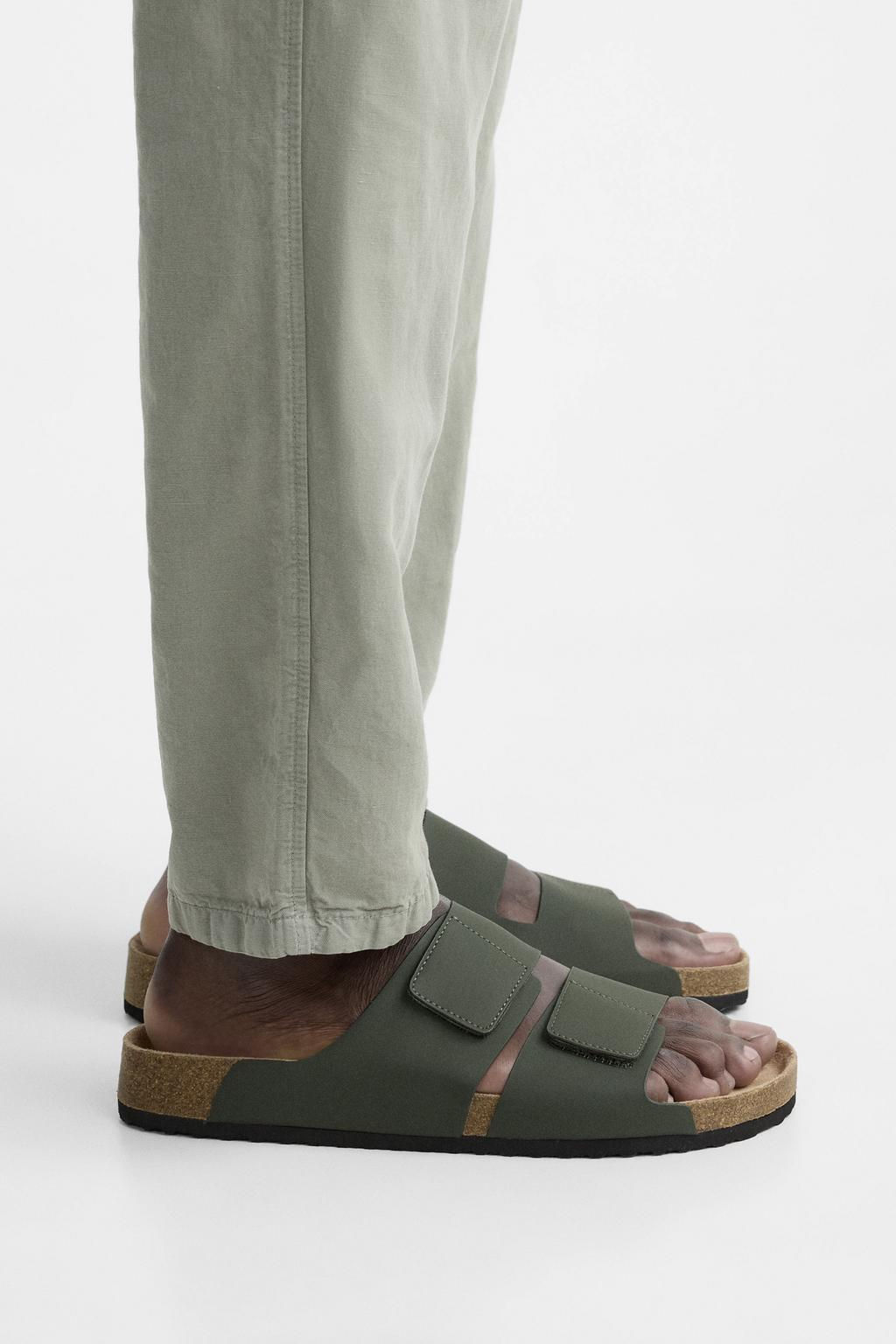 RUBBERISED DOUBLE-STRAP SANDALS - Zara фото 2