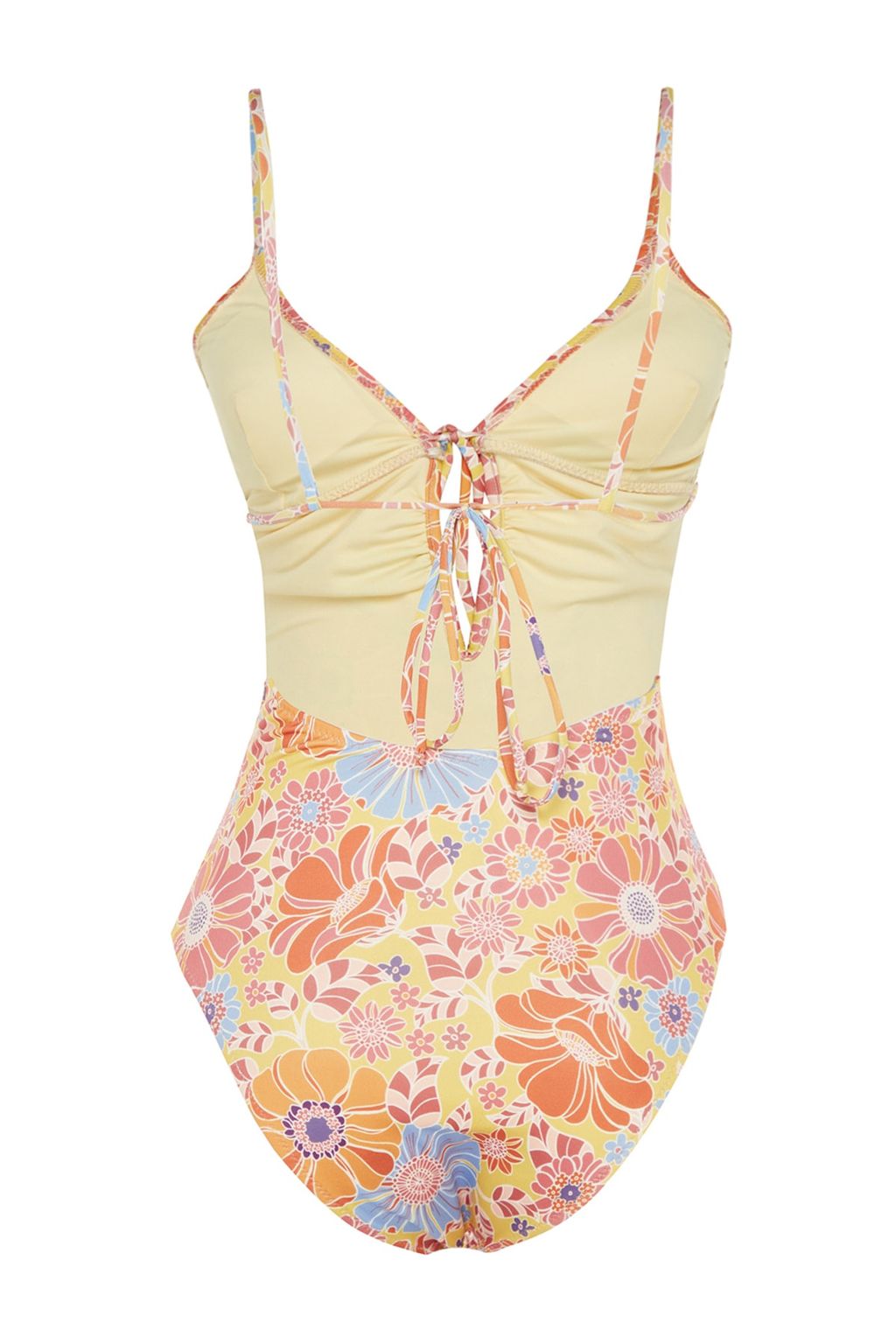 Cicek Desenli Derin Dekolteli S?rt Dekolteli Normal Paca Mayo TBESS23MA00127