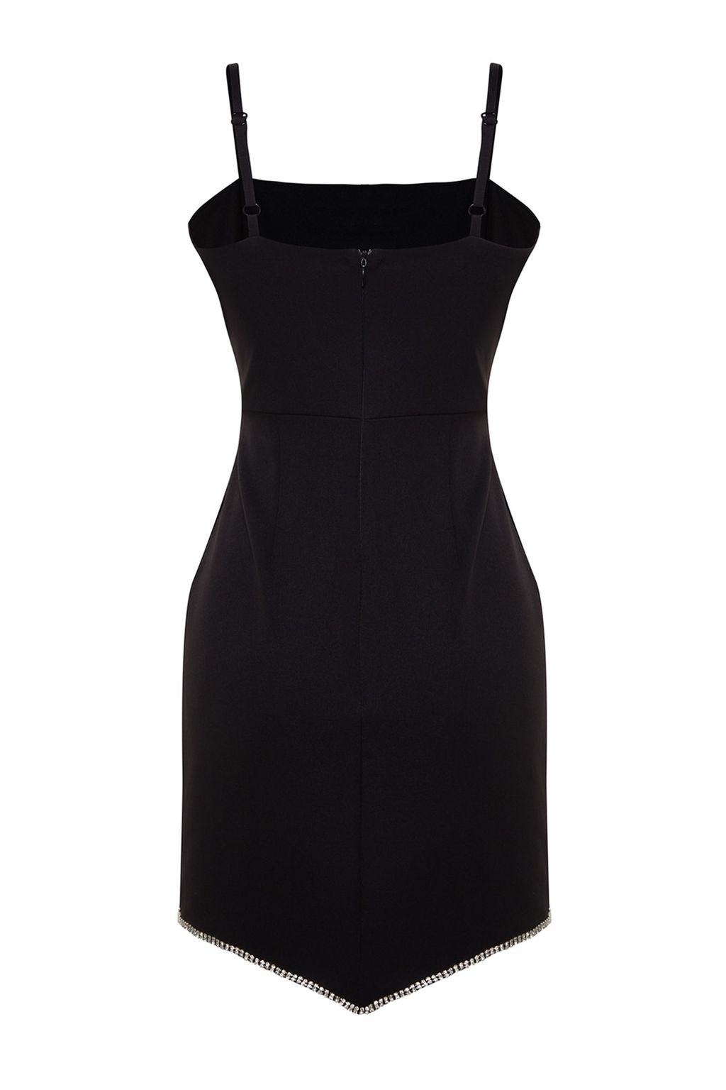 Siyah Parlak Tasl? Dokuma K?sa S?k Abiye Mezuniyet Elbisesi TPRSS23EL00091 - Trendyolmilla фото 9