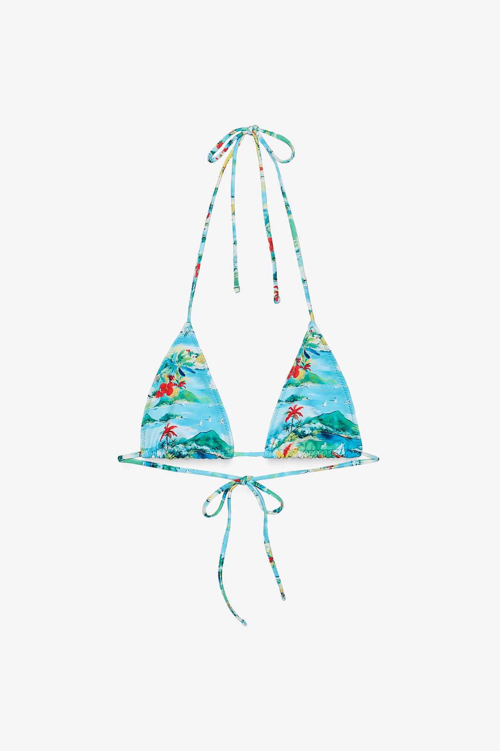 TROPICAL PRINT BIKINI TOP - Zara фото 4