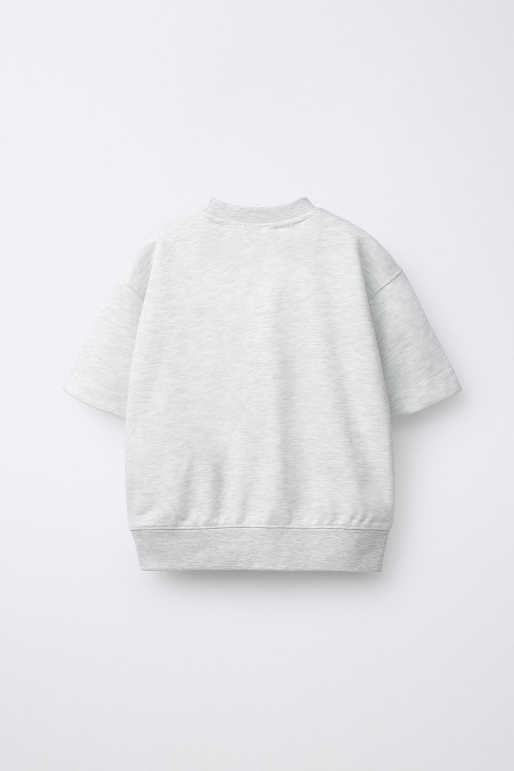 SUDADERA MANGA CORTA TEXTO RELIEVE / Gris vigor? - Zara фото 5