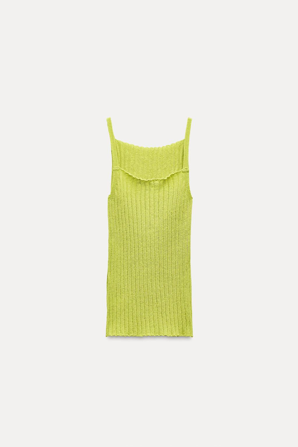 BASIC RIBBED KNIT TOP - Zara фото 9