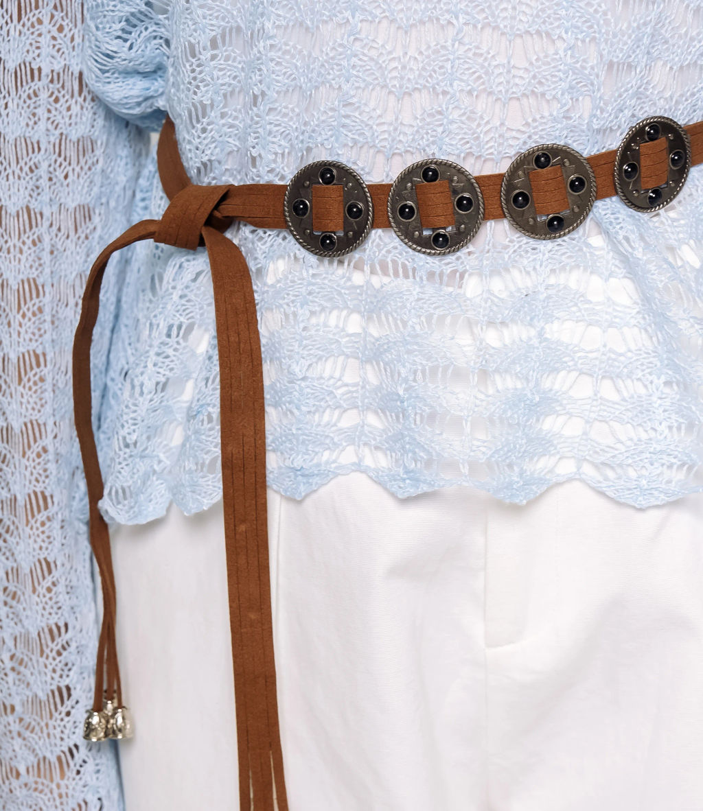 Лонгслив+топ #КТ2979, голубой