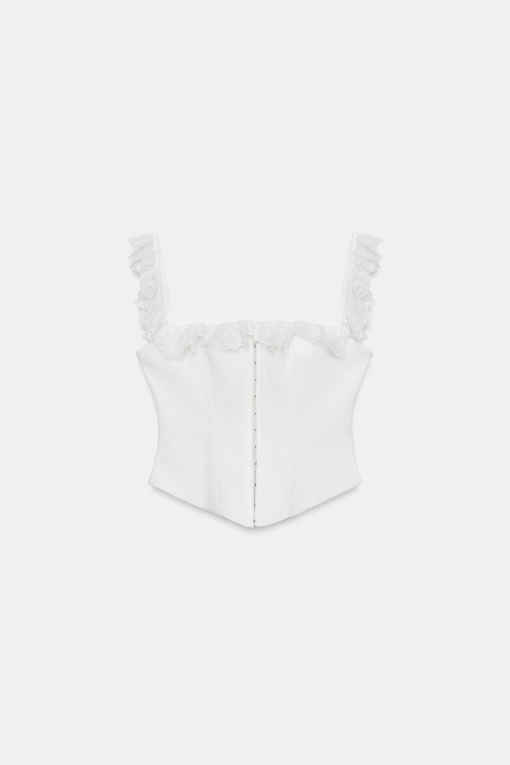 TOP CORSETERO ENCAJE / Blanco