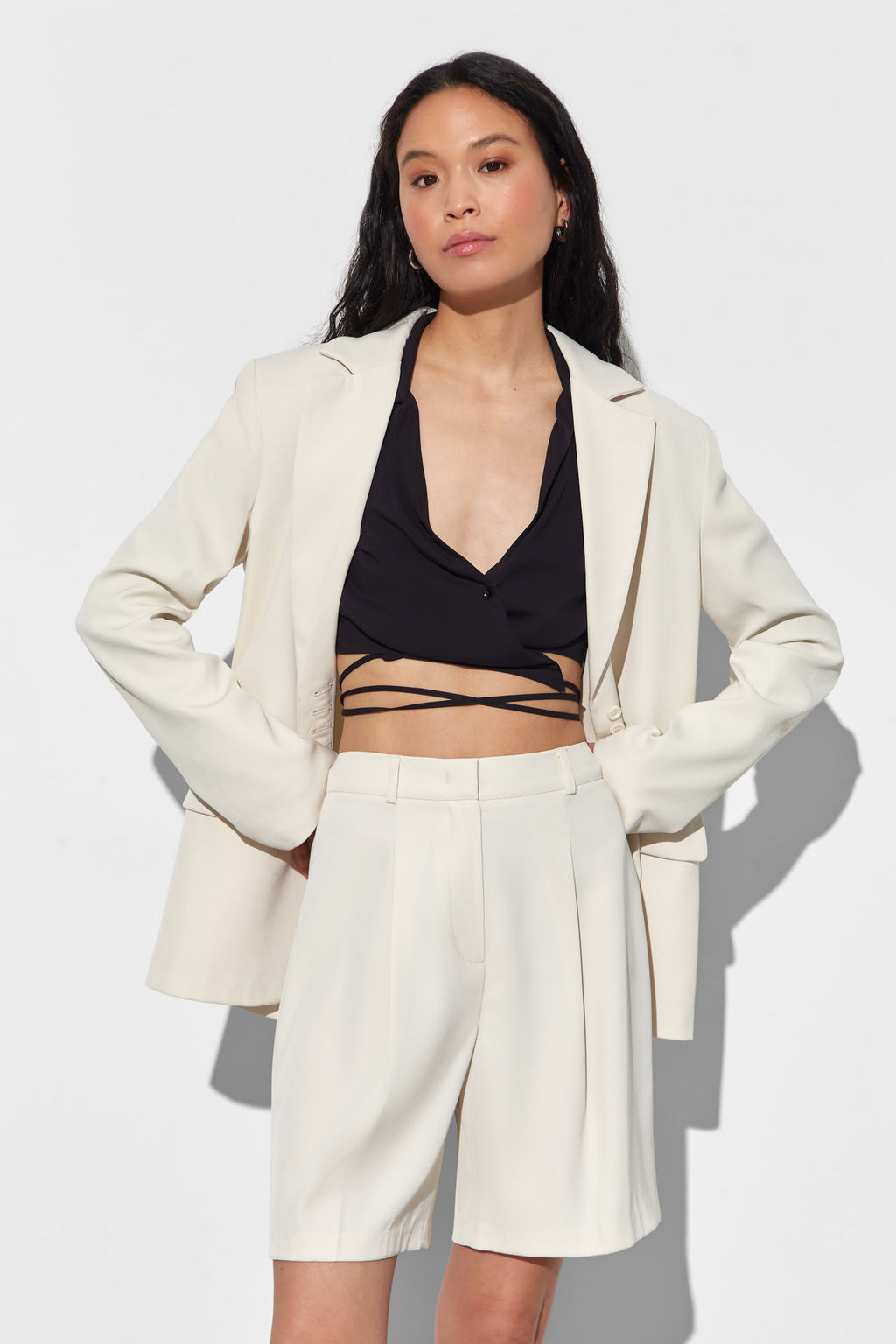 Рубашка укороченная из мягкого хлопка с завязками - Mollis фото 2