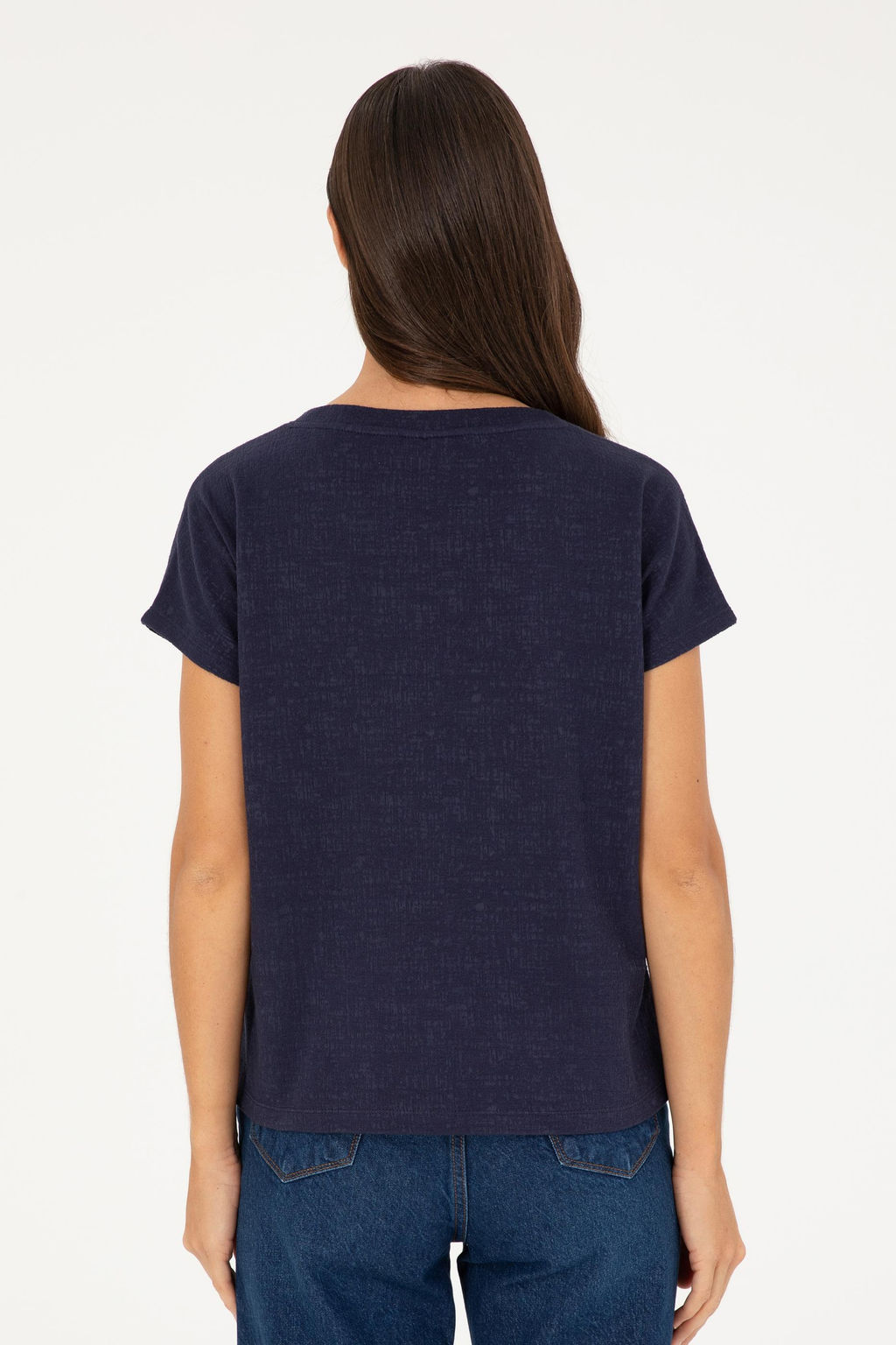 Женская темно-синяя футболка - U.s. polo assn фото 5