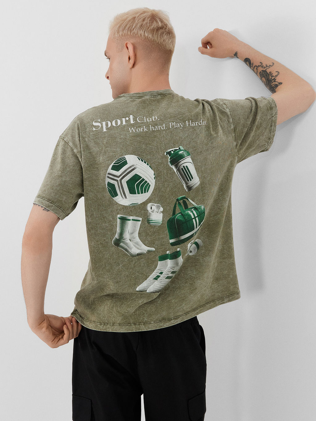 Футболка мужская Mark Formelle травянистая варка с принтом из хлопка  фото 5