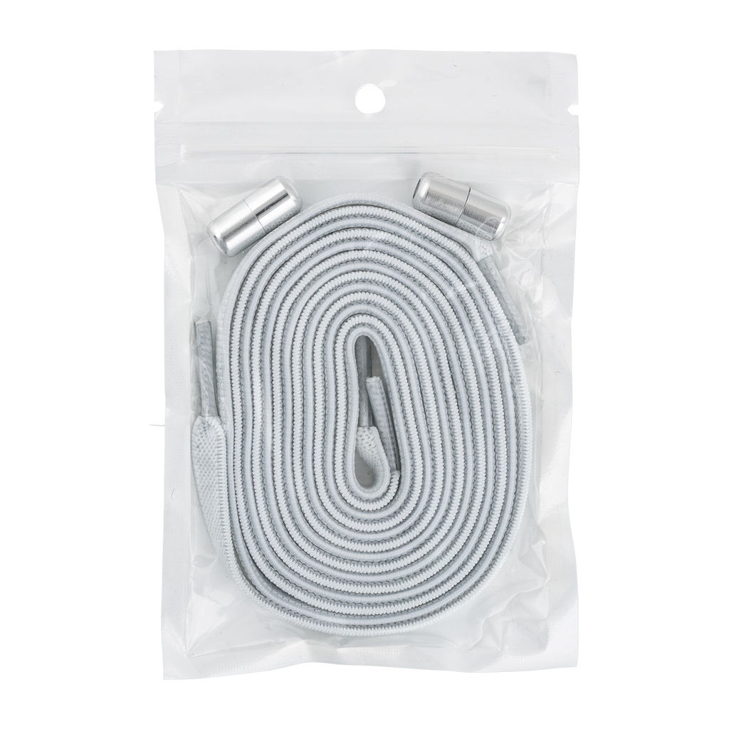 Gamma шнурки эластичные с застежкой GBG-06 6 мм №3 Белый-серебро