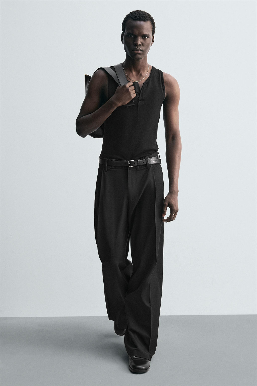 WIDE-LEG PLEATED TROUSERS - Zara фото 6