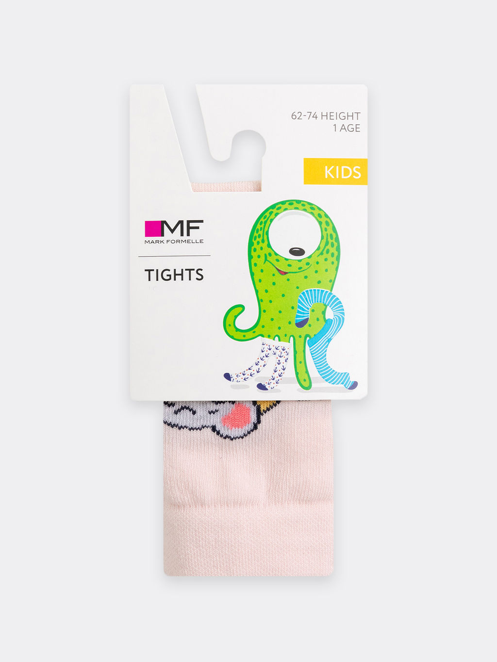 Цена за 3 пары! Колготки детские розовые с рисунком в виде звезд и коалы на луне - Mark formelle фото 5