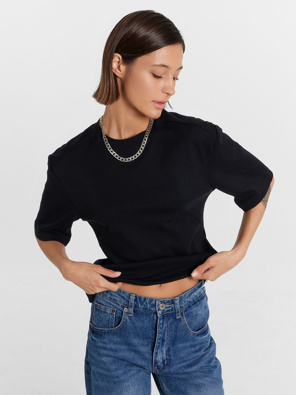 Джемпер женский в черном цвете черный 112990