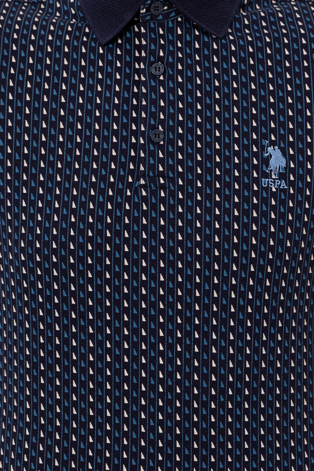 U. S. Polo Assn Мужская темно-синяя футболка с воротником-поло - U.s. polo assn фото 12