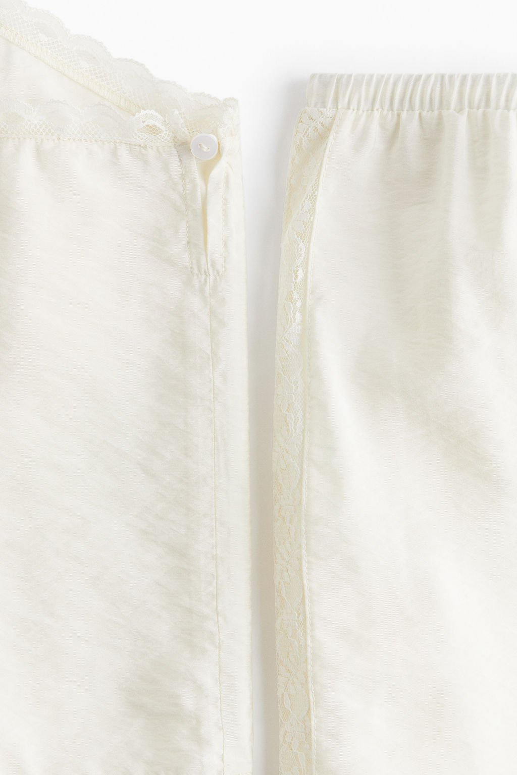 Pijama con inserciones de encaje - H&m фото 7