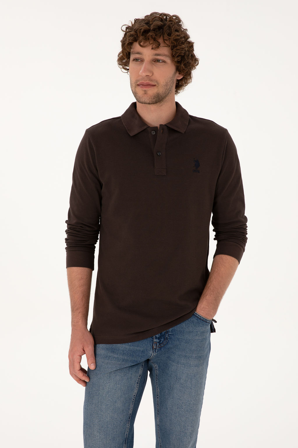 Erkek Koyu Kahverengi Basic Sweatshirt Sepette S_rpriz _ndirim - U.s. polo assn фото 8