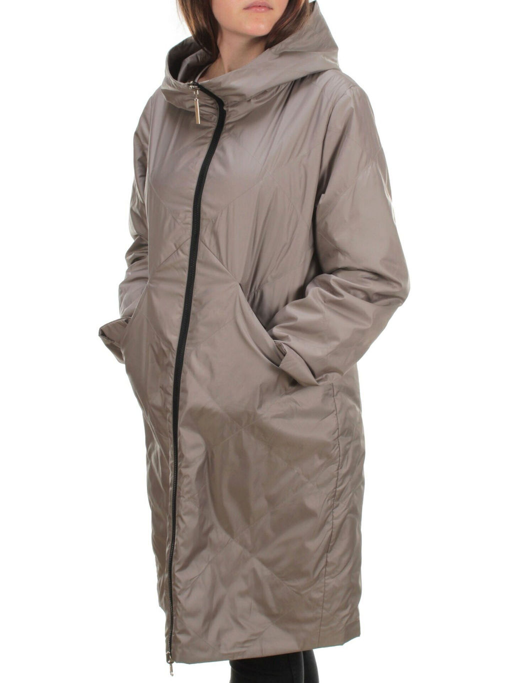 22098 DK.BEIGE Куртка демисезонная двухсторонняя женская (80 гр. синтепон) - Fashion фото 3